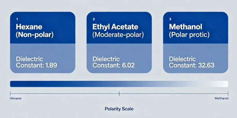 hexane vs ethyl acetate vs methanol hexane vs ethyl acetate vs methanol